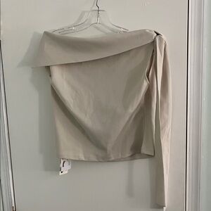 Commense Cream Off-Shoulder Blouse